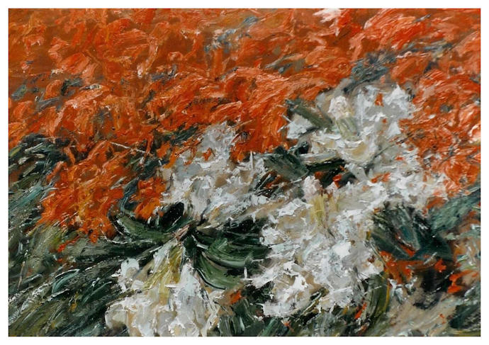Anton dejong dutch painter: Flowers 6