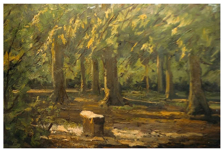 Anton dejong dutch painter: Trees and stump