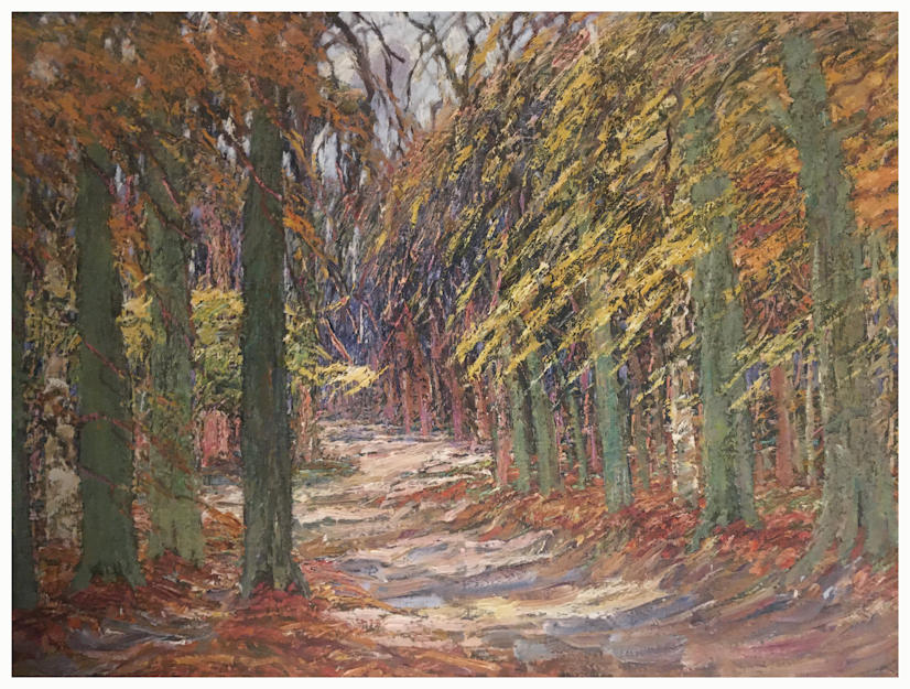 Anton dejong dutch painter: Trees path 2