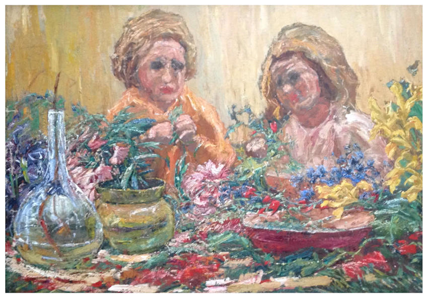 Anton dejong dutch painter: Maria and her mother