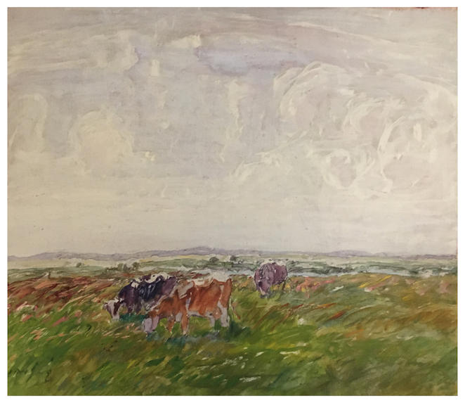 Anton dejong nederlandse schilder: Koeien grazen -4. 